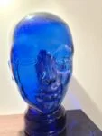 Display heads made of coloured glass, 1970s