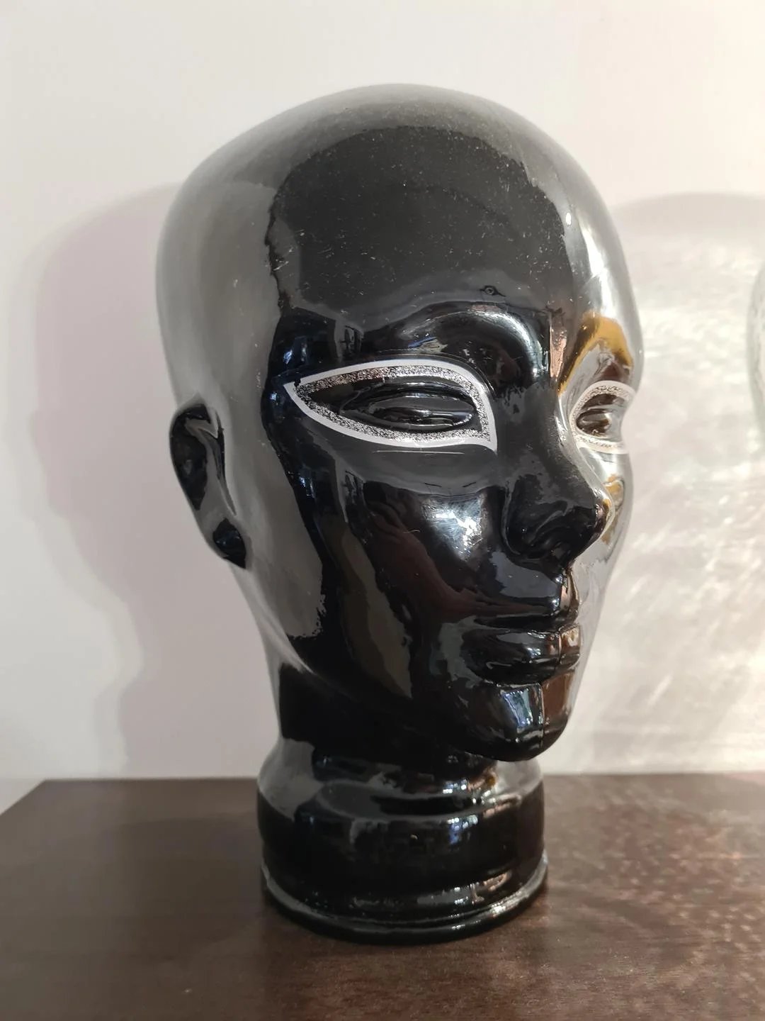 Display heads made of coloured glass, 1970s