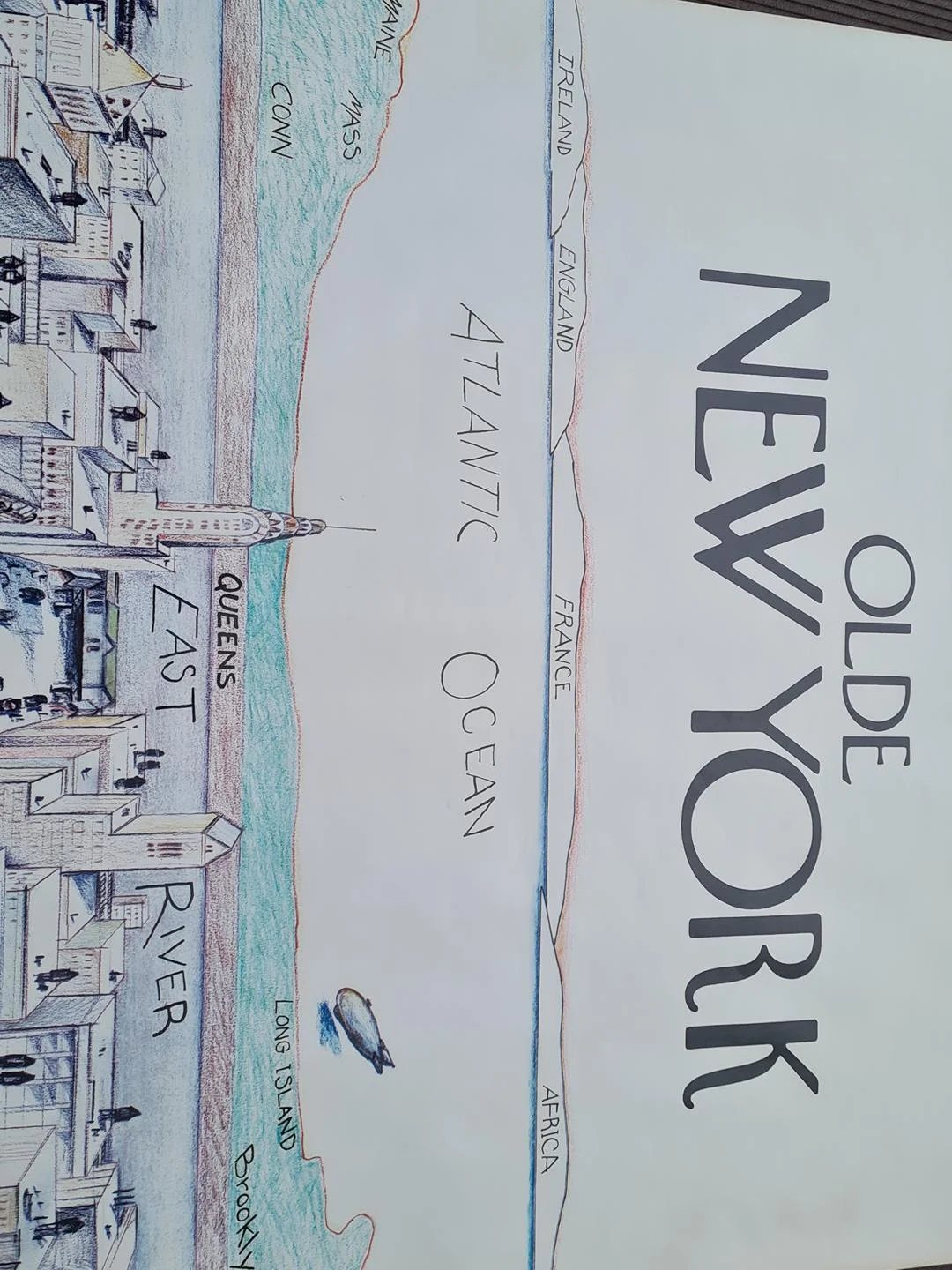 Vintage poster, designed by Saul Steinberg, 1980s