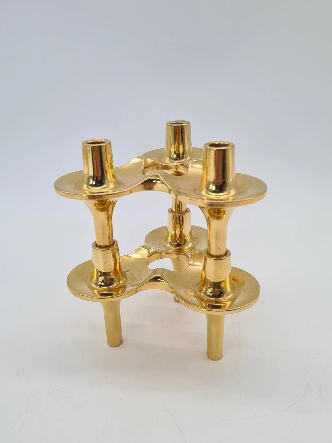 Orion modular brass candle holders, BMF, Denmark, 1970s