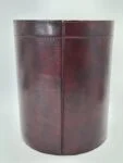 Leather wastepaper bin by Hauler, Germany, 1970s