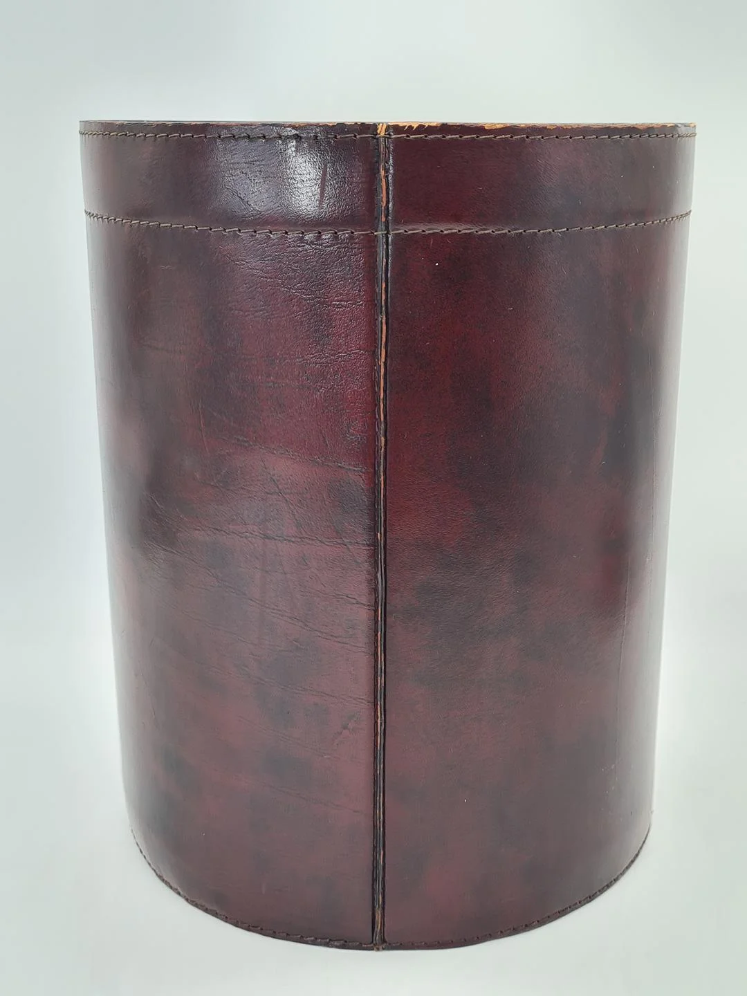 Leather wastepaper bin by Hauler, Germany, 1970s