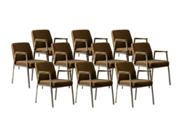 Brown conference chair, Drabert, Germany, 1970s