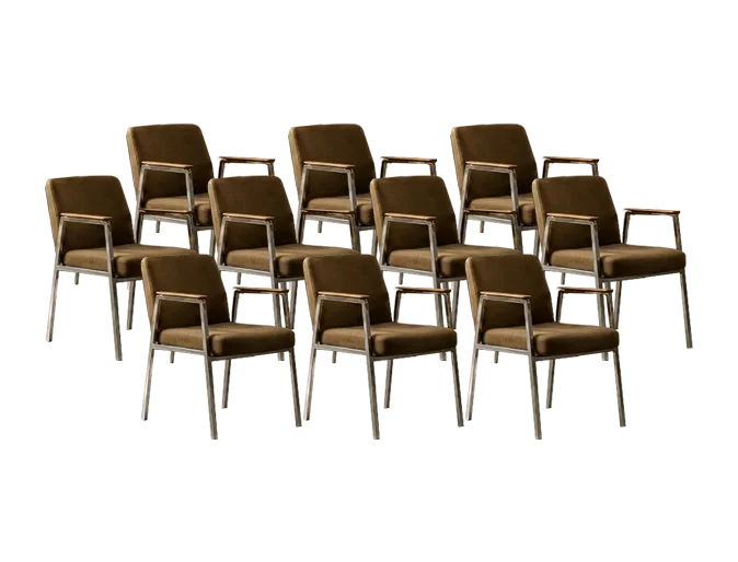 Brown conference chair, Drabert, Germany, 1970s