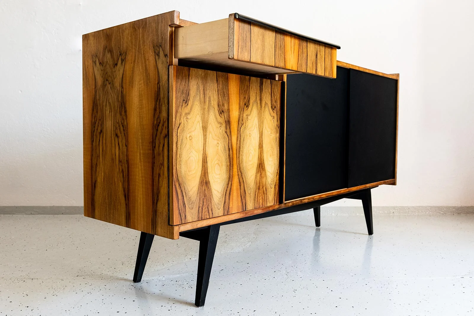 Veneered PRL Sideboard, Poland, 1970s