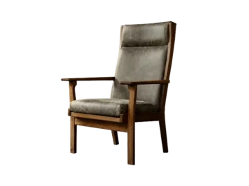 Vintage oak GE 181 A armchair, designed by Hans J. Wegner, Getama, Denmark, 1950s