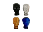 Display heads made of coloured glass, 1970s