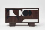 Vintage veneered sideboard, Poland, 1950s