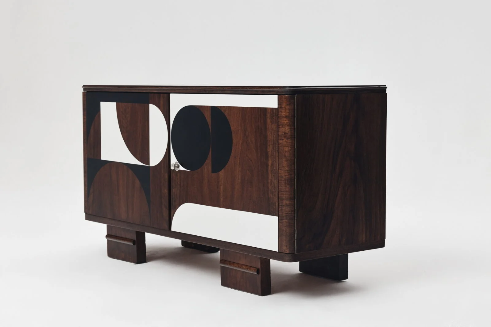 Vintage veneered sideboard, Poland, 1950s