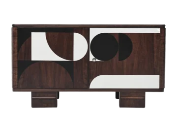 Vintage veneered sideboard, Poland, 1950s