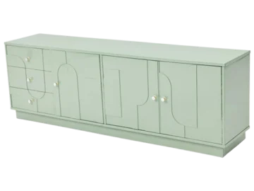 Vintage sideboard with relief, 1970s