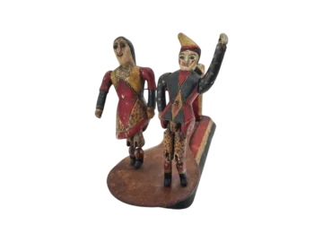 Folk toy with a dancing couple, polychrome, Europe, 1900