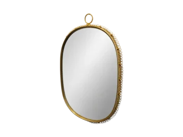 Mirror in a brass frame, designed by Josef Frank, produced by Svenskt Tenn, Sweden, 1950s