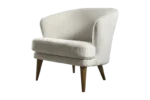 Low modernist armchair with rounded backrest, Scandinavia, 1960s