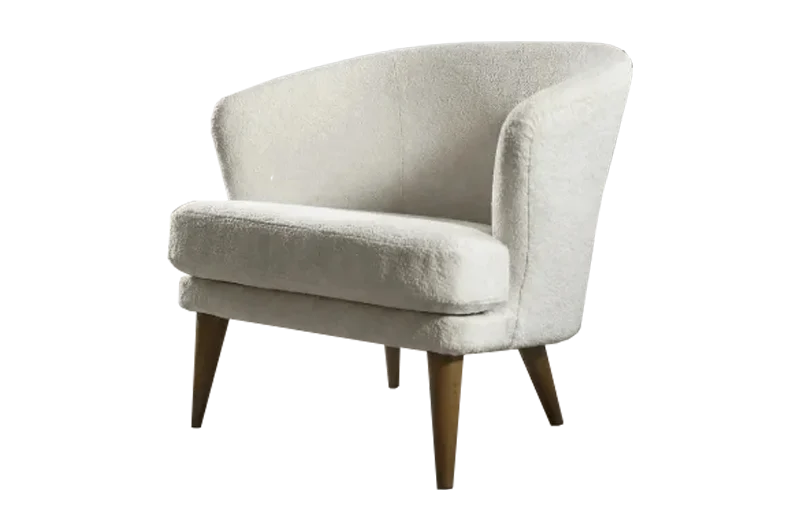 Low modernist armchair with rounded backrest, Scandinavia, 1960s
