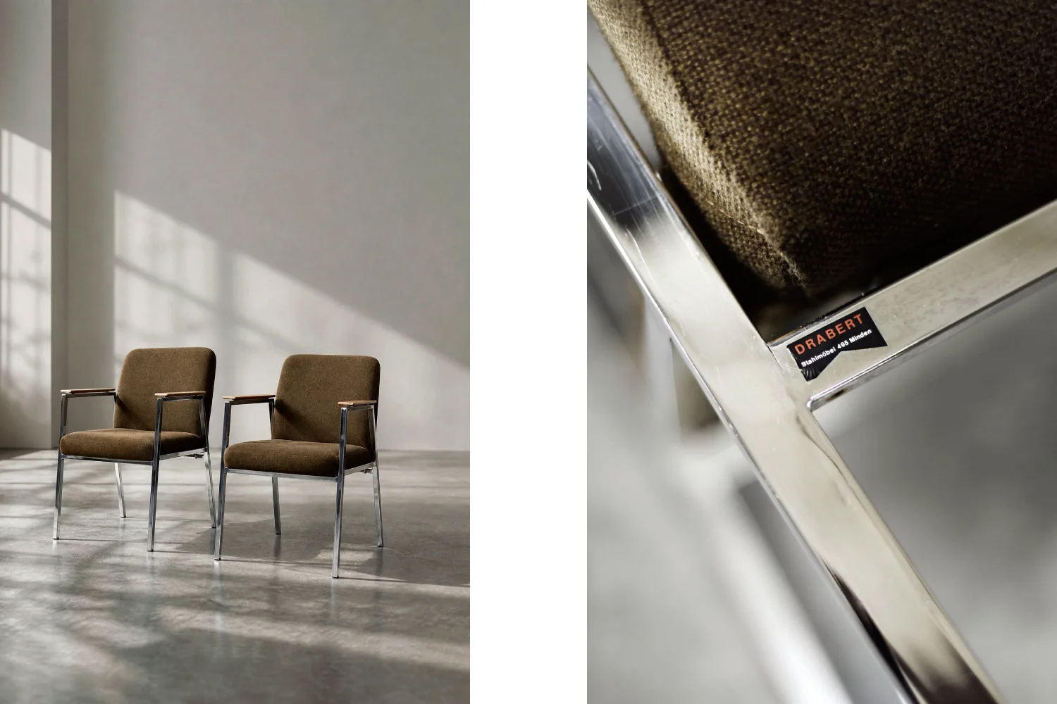 Brown conference chair, Drabert, Germany, 1970s