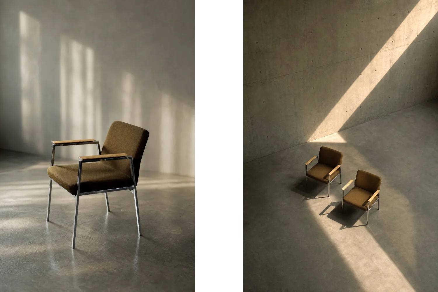 Brown conference chair, Drabert, Germany, 1970s
