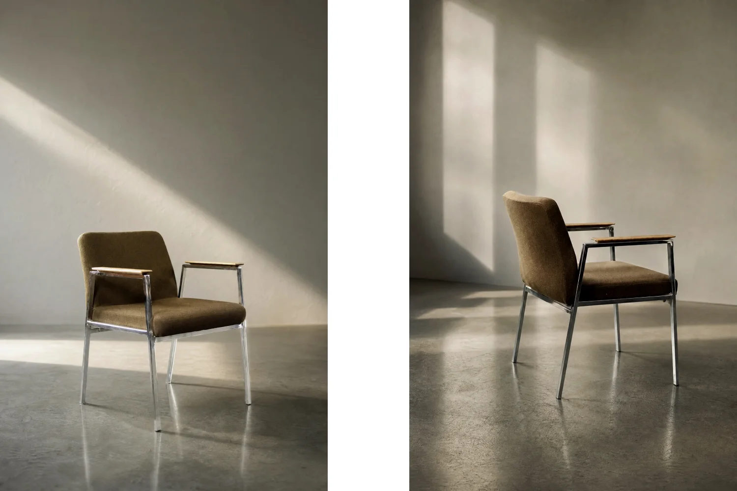 Brown conference chair, Drabert, Germany, 1970s
