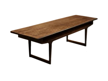 Rosewood coffee table with shelf, Denmark, 1960s