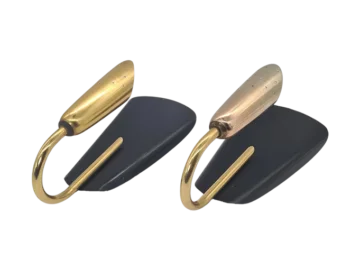Modernist brass and aluminium wall lights, 1970s