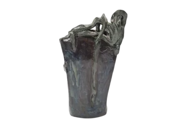 Rzeźbiarski wazon ceramiczny, lata 70