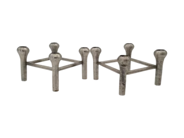 Scandinavian modular aluminium candleholders, Germany, 1970s