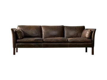Leather Cromwell sofa, designed by Arne Norell, Sweden, 1960s