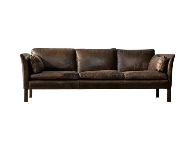 Leather Cromwell sofa, designed by Arne Norell, Sweden, 1960s