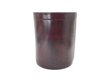 Leather wastepaper bin by Hauler, Germany, 1970s