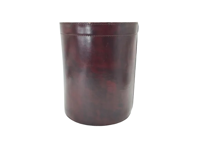 Leather wastepaper bin by Hauler, Germany, 1970s