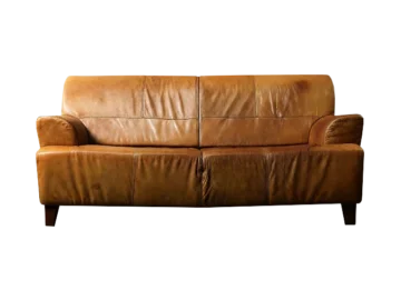 Vintage leather three-seater sofa, 1960s