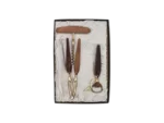 Bar Set with Wooden Handles, Echt Vergoldet, Germany, 1960s