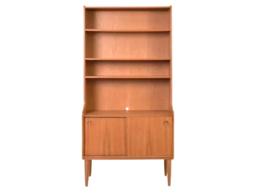 Dębowa biblioteczka vintage, Dania, lata 60