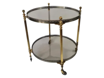 French brass bar cart, France, 1960s