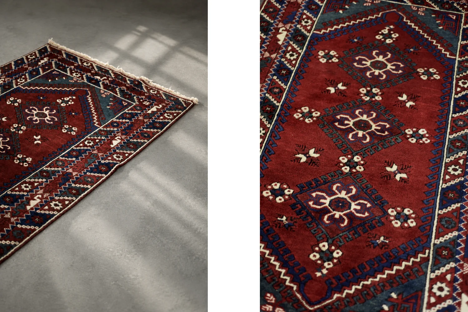 Vintage Afghan oriental rug, Afghanistan, 1970s