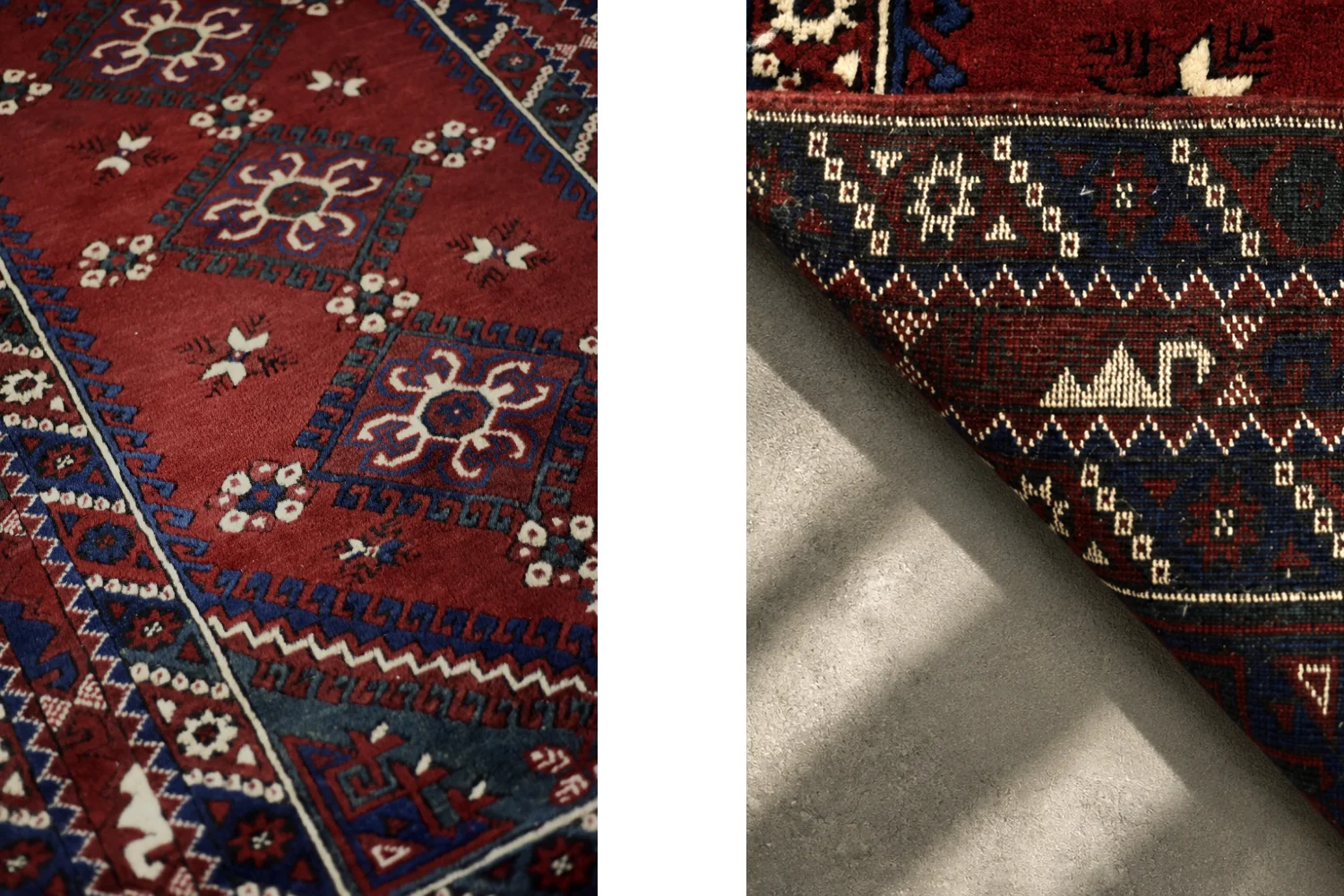 Vintage Afghan oriental rug, Afghanistan, 1970s