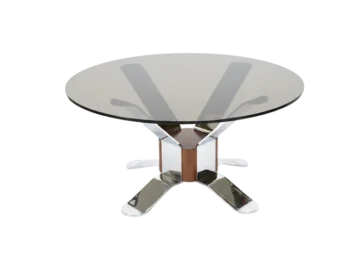 Round vintage coffee table, Germany, 1980s