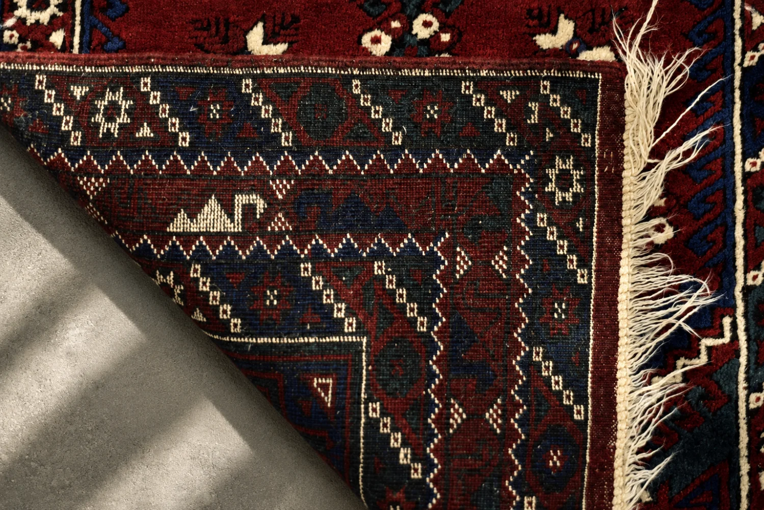 Vintage Afghan oriental rug, Afghanistan, 1970s