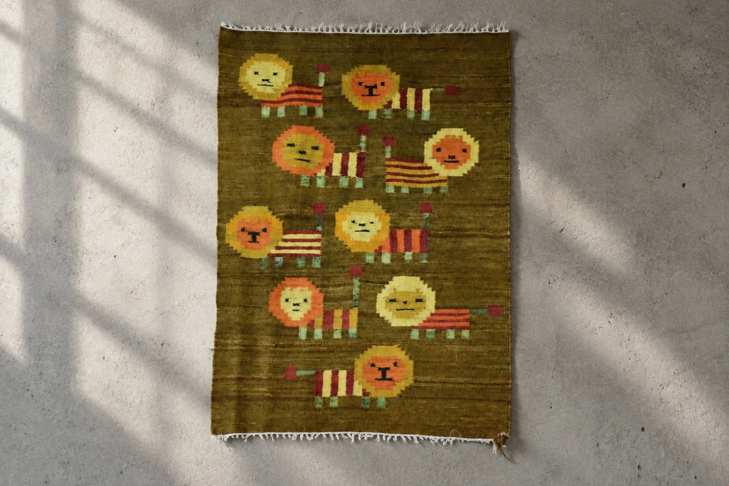 Lewki Woven Tapestry, designed by Maria Janowska for the Wielkopolska Spółdzielnia Pracy Przemysłu Artystycznego, Poland, 1970s