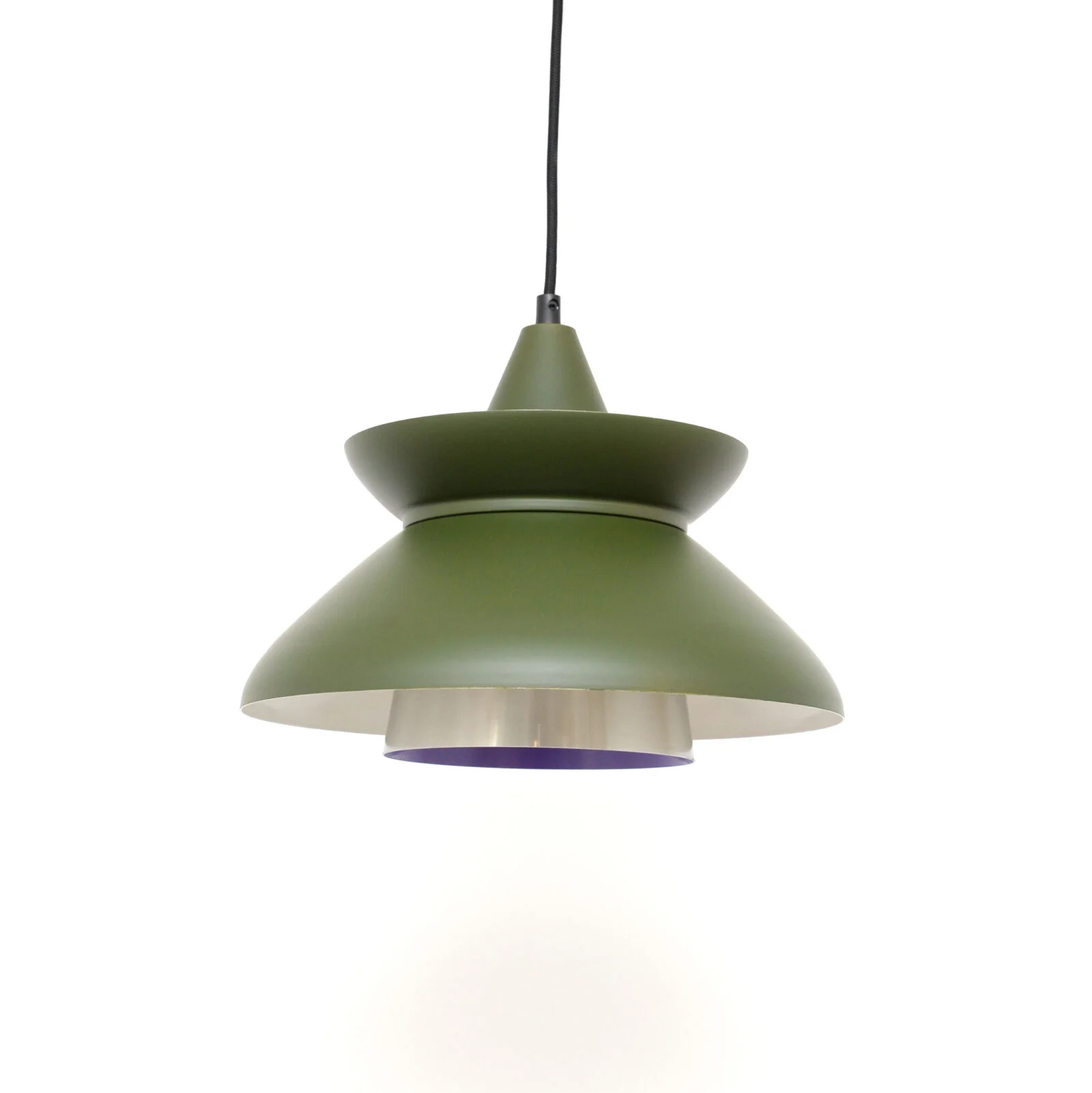 Green vintage lamp, Denmark, 1970s