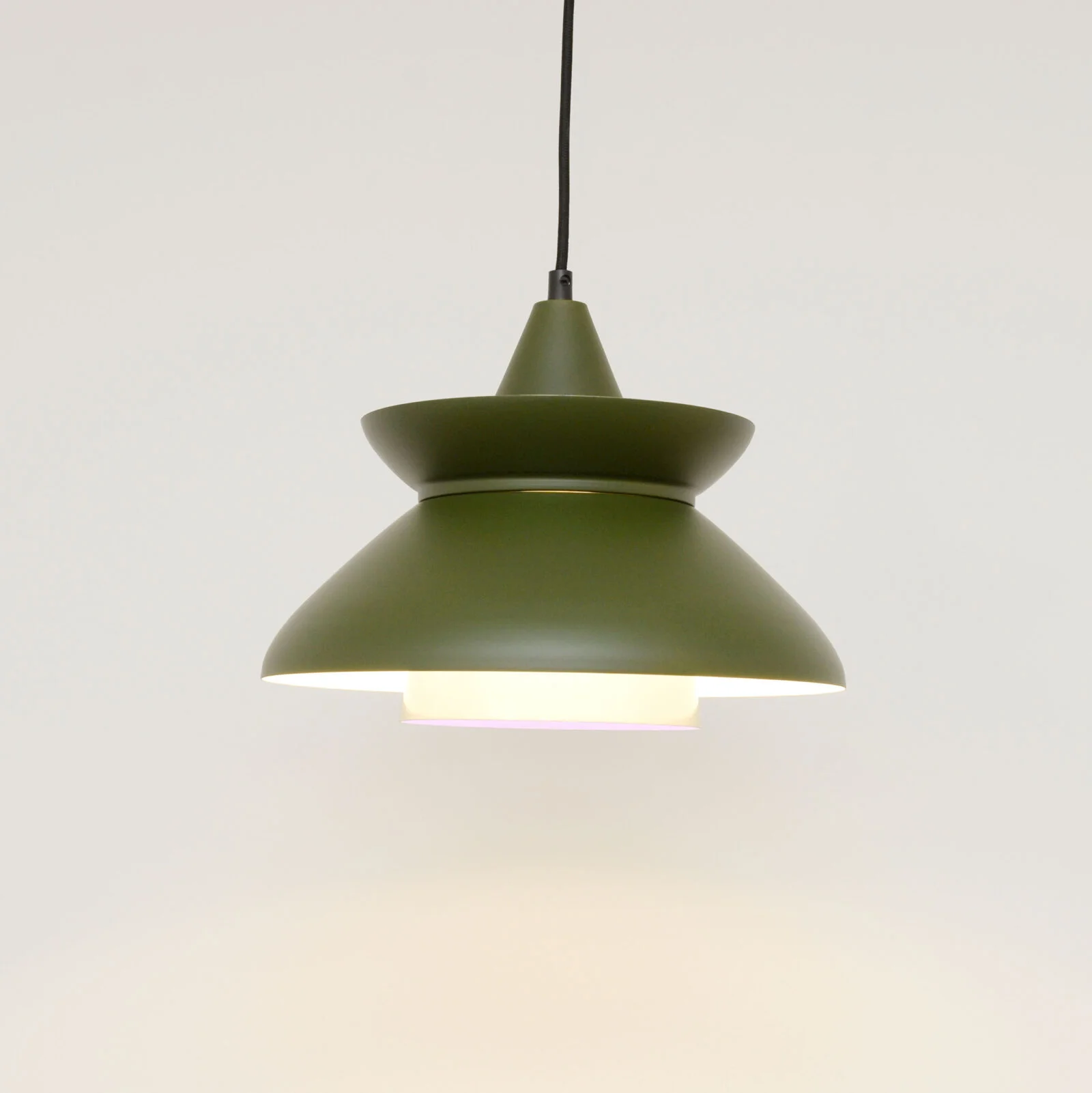 Green vintage lamp, Denmark, 1970s