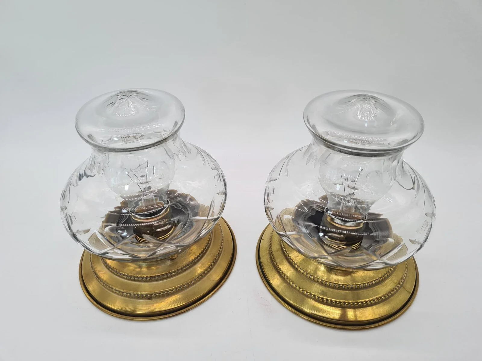Glass Vintage Wall Sconces, 1970s