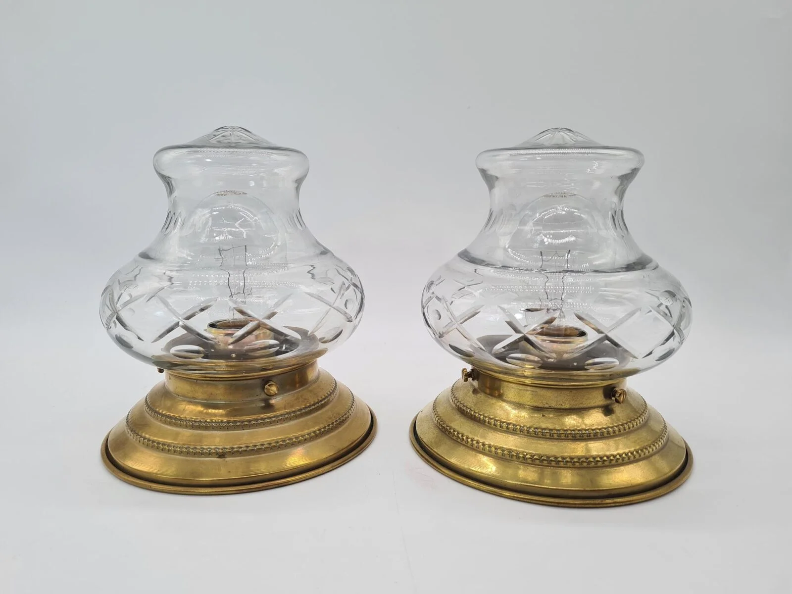 Glass Vintage Wall Sconces, 1970s