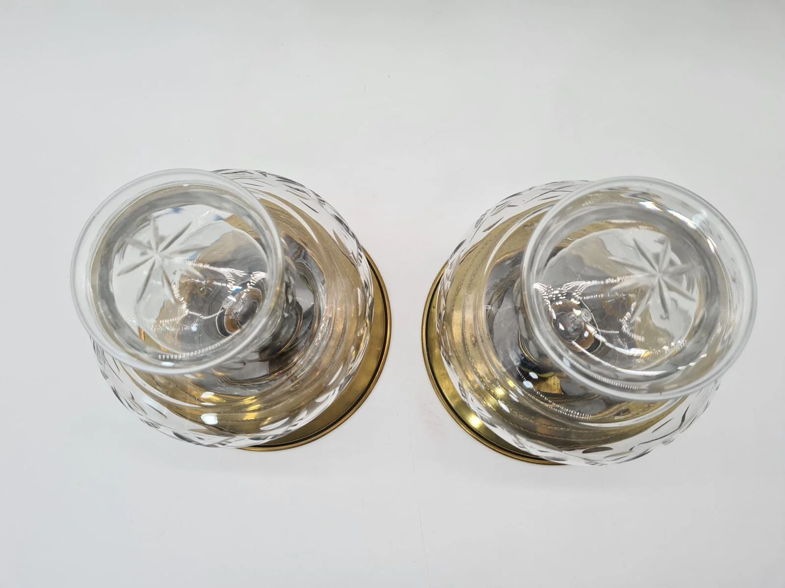 Glass Vintage Wall Sconces, 1970s