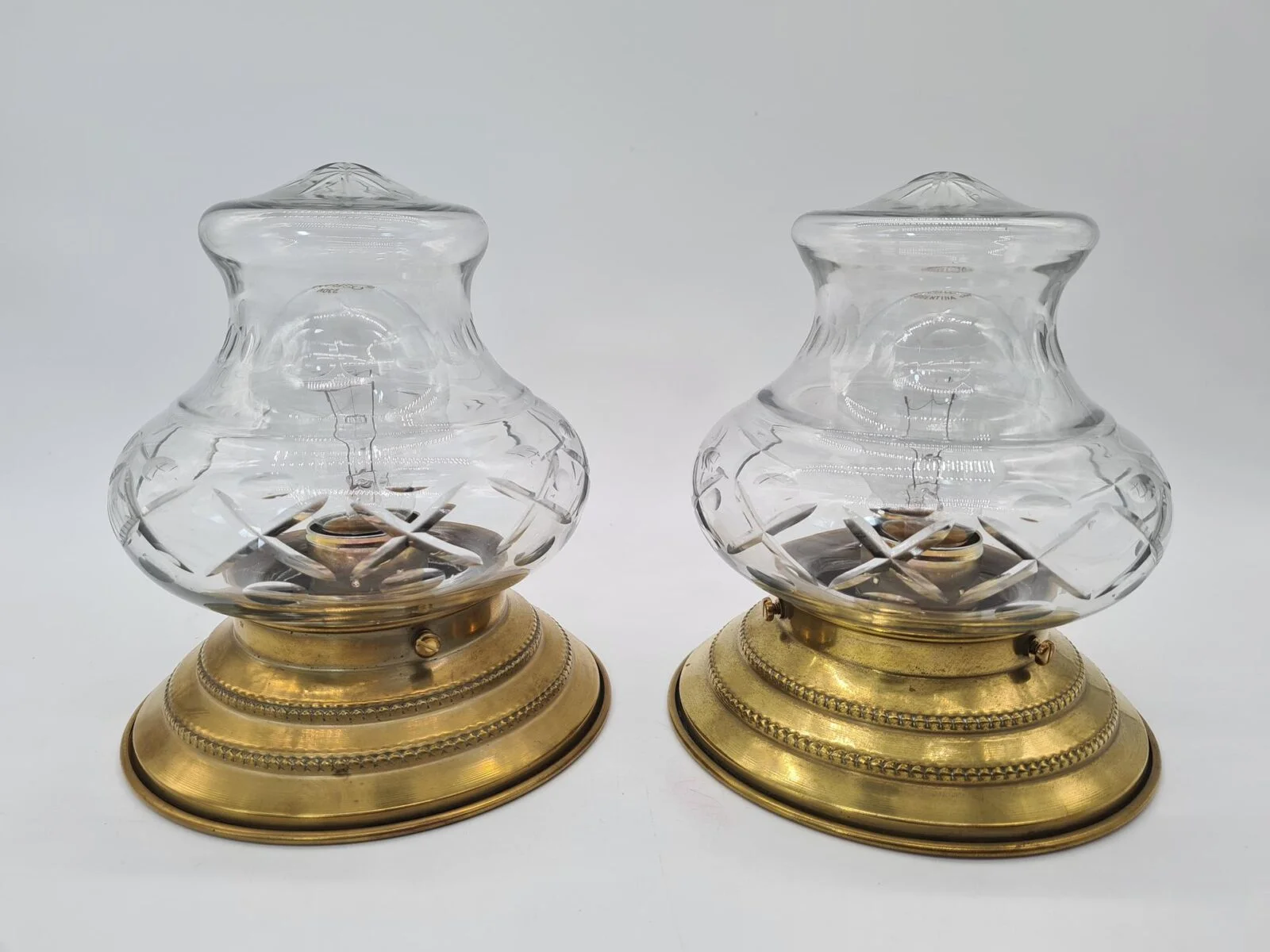 Glass Vintage Wall Sconces, 1970s