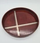 Round Art Deco Veneer Tray, 1930s