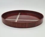 Round Art Deco Veneer Tray, 1930s