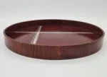 Round Art Deco Veneer Tray, 1930s