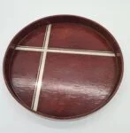 Round Art Deco Veneer Tray, 1930s