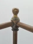 Wiktoriański stojak na parasole z mosiądzu i żeliwa, Anglia, XIX wiek